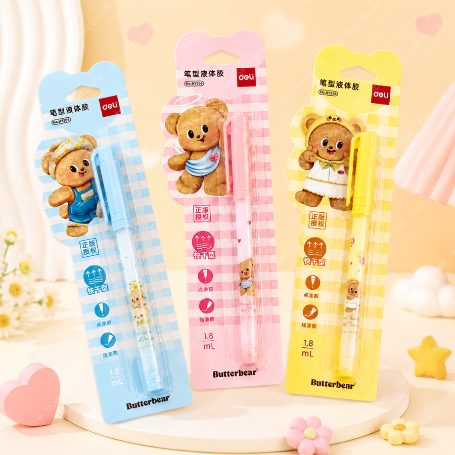 Hồ Nước Dạng Bút Deli HY506 1.8ml Thiết Kế Thông Minh, Độ Bám Dính Cao, Nhanh Khô, An Toàn - Ảnh 7