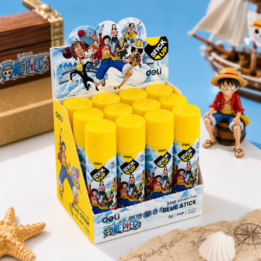 Combo 3 Chai Hồ Khô One Piece Cao Cấp Deli A248 8g, Nắp Tiện Lợi, An Toàn, Ít Mùi, Độ Bám Dính Cao - Ảnh 4